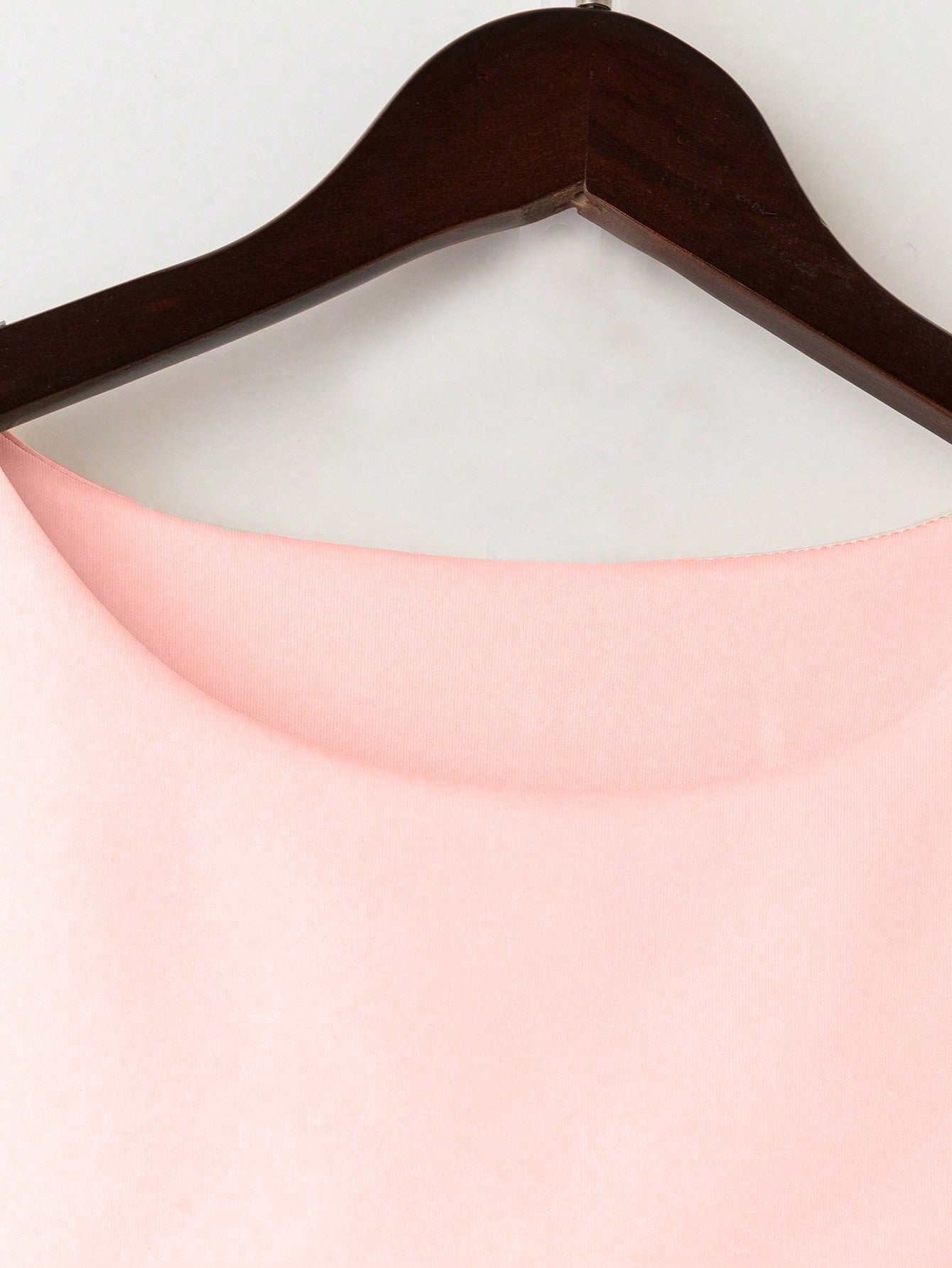 SHEIN Clasi Women's Apricot Cinched Waist A-Line Hem Pullover Short Dress Pink